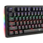 Tastatura gaming mecanica T-Dagger Bermuda, iluminare rainbow, blue switch