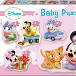 Set de 4 puzzle-uri (3, 4, 5 piese) progresive Disney - Lumea lui Minnie Mouse, edituradiana.ro