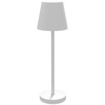 Lampă de masă HOMCOM din acril și metal cu 3 lumini albe 3600mAh, lampă portabilă modernă cu cablu inclus, Ø11,2x36,5 cm, de culoare alb, HOMCOM