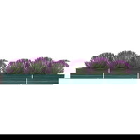 Strat înălțat de grădină, verde, 600x80x45 cm, oțel galvanizat