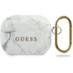 Husa GUACAPTPUMAWH AirPods Pro alb/alb Marble Collection, Guess