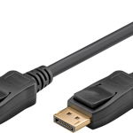 goobay 55483 DisplayPort Connector Cable 1.4, 8K, Gold-plated, Black, 3 m Cable Length