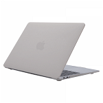 Set protectie 2 in 1 pentru MacBook Air 13.3 inch A1932 / A2179 / A2337 cu husa din plastic mat cauciucat si folie ecran TPU gri, krasscom