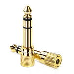 Adaptor Mini Jack 3.5 mm la Jack 6.3 mm, Ugreen, Gold - 825035