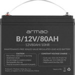 Baterie gel pentru UPS, Armac, 12V/80AH, universal, Negru
