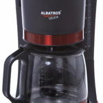 Cafetiera Albatros Delicia, 680 W, 1.2 l, capacitate 10 cesti, functie antipicurare, negru + rosu