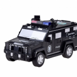 Masina de politie pentru transport bani, pusculita cu amprenta
