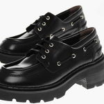 BY FAR Lace-Up Stanley Leather Shoes With Carrion Sole 5Cm Black, BY FAR