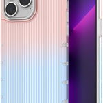 Husa pentru iPhone 14 Pro Max Ombre Protect Husa robusta cu cadru flexibil si spate dur in roz albastru, ForIT