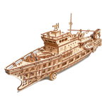 Puzzle 3D mecanic din lemn yacht, Wood Trick
