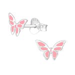 Cercei din argint cu fluturas roz DiAmanti DIA39284, 