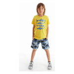Set tricou si pantaloni pentru baieti Mushi, Sharks, galben si bleumarin - Mushi, Mushi
