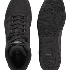 Puma, Pantofi sport unisex mid-cut Rebound Buck, Negru, Gri, 6 Puma, Pantofi sport unisex mid-cut Rebound Buck, Negru, Gri, 6