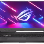 Laptop Gaming ASUS ROG Strix G17 G713QE-HX043, Procesor AMD Ryzen™ 7 5800H, 16M Cache, up to 4.40 GHz, 17.3 inch FHD 144 Hz, 8 GB, 512 GB SSD, nVidia GeForce RTX 3050 Ti @4GB, Negru