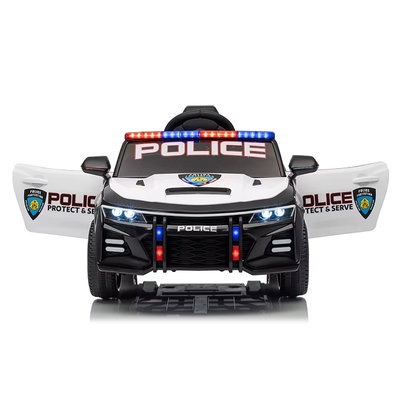 Masinuta electrica pentru copii Nichiduta Police Agency 24V,telecomanda 2.4G,scaun din piele,2 motoare,faruri led si lumini girofar politie, muzica,suspensii, Nichiduta