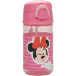 Sticla plastic, Minnie Mouse, Wink, cu pai si capac, 350 ml