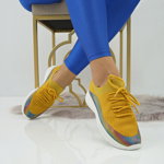 Pantofi Sport, culoare Galben, material Textil - cod: P2453, 