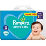 Scutece PAMPERS Active Baby 3 Giant Pack 90 buc