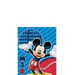Paturica fleece, Mickey Mouse, M28, albastra, 100 x 140 cm, Disney