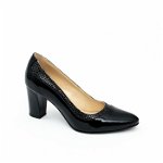Pantof elegant dama cod 1012 negru lac, NIKE INVEST