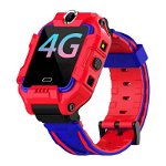 Ceas smartwatch copii techstar® y99, 1.40 inch ips, cartela sim 4g lte, tracker gps+agps+lbs+wifi, buton sos, apelare video, rosu