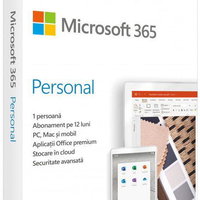 Microsoft 365 Personal, 32/64 bit, 1 An, 1 User, Engleza, Retail, Microsoft
