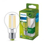 Bec LED Classic A60, Ultra Efficient Light, E27, 2.3W (40W), 485 lm, lumina calda (3000K), Philips