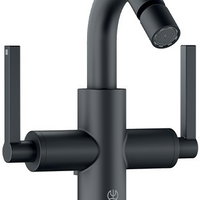 Baterie bideu dubla comanda Kludi Nova Fonte ventil inclus, negru mat, Kludi