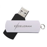 Memorie USB Exceleram USB 2.0 64GB P2 alb cu negru