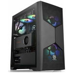 Carcasa Thermaltake Commander G31 Tempered Glass neagra iluminare aRGB