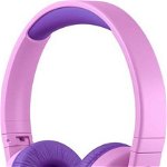 Casti audio over the ear Philips Kids, Lighting, Bluetooth, autonomie 28 ore, roz, Philips