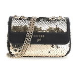 Guess, Geanta crossbody cu paiete reversibile, Auriu, Negru