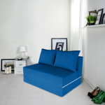 Canapea extensibila Urban Living, 136x80x40 cm, Albastru, Bedora
