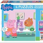 Puzzle Educa Progresiv - Peppa Pig, 12/16/20/25 piese