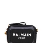Balmain b-army case camera bag in black/white canvas Black, Balmain