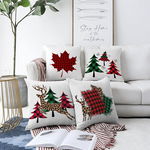 Set 4 fețe de pernă din chenille Minimalist Cushion Covers Leaf, 55 x 55 cm, Minimalist Cushion Covers