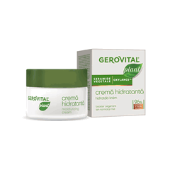Cremă Hidratantă Cu Ceramide Vegetale Pentru Ten Normal și Mixt  Hidratare Intensivă și Oxigenare, Gerovital Plant, 50 Ml, Gerovital Plant