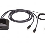 Przełącznik Aten Przełšcznik kablowy 2-portowy 4K USB-C DP KVM, Aten