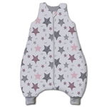 Sac de dormit cu picioare pentru copii 6-18 luni Kidizi All Pink Stars, 1 tog