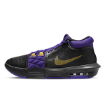 Nike, Pantofi cu amortizare pentru baschet LeBron Witness 8, Negru, Albastru Violet, 9