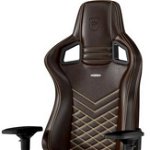 Scaun gaming NobleChairs EPIC Real Leather Brown / Beige