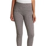 Imbracaminte Femei Philosophy Apparel Houndstooth Jacquard Ankle Crop Leggings Black Brown Houndstooth Check