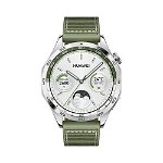 Smartwatch Huawei Watch GT 4, Ecran 1.43inch, 46mm, Bluetooth, Curea Textila, Waterproof 5 ATM (Argintiu), Huawei