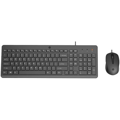 HP Set tastatura si mouse, HP, 150 240J7AA#ABB1,2 in 1, USB, Cu design modern si ergonomic, Negru, HP