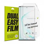 Folie Silicon Premium Full Cover Dual Easy Film Ringke Samsung Galaxy Note 10 Transparenta-2 Bucati In Pachet