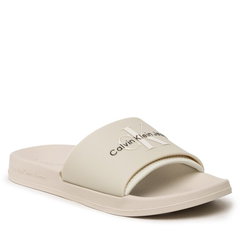 Calvin Klein Jeans Şlapi Slide Rubber Neoprene Monologo YM0YM00361 Alb Calvin Klein Jeans Şlapi Slide Rubber Neoprene Monologo YM0YM00361 Alb