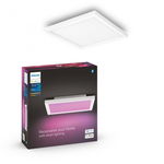 Panou inteligent LED RGB Hue Surimu SQ, Bluetooth, 25W, 1760 lm, lumina alba si color (2000-6500K), IP20, 30cm, Aluminiu, Alb, Philips