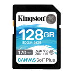 Card de Memorie SD Kingston Canvas GO Plus, 128GB, Class 10, Kingston