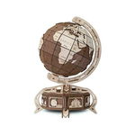 Set constructie cu mecanism Puzzle 3D THE GLOBE maro din lemn 393 piese @ EWA, EWA