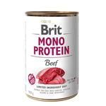 Brit Mono Protein, Vita, Conservă hrană umedă monoproteică fară cereale câini, (pate), 400g, Brit